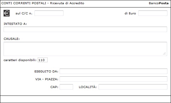 programma compilazione bollettini postali