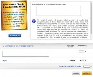 Conferma attivazione del servizio