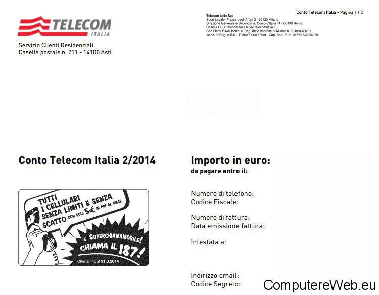 bolletta telecom pdf